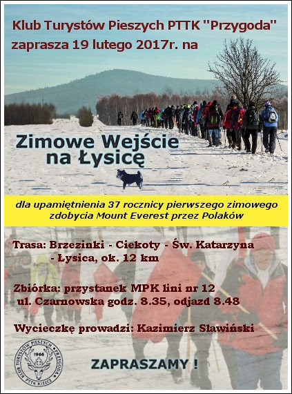 Zimowe wejscie na Łysicę 2017 przygoda