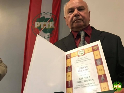 Pięciolecie nadania  godności Członka Honorowego PTTK dla Jerzego Pabiana